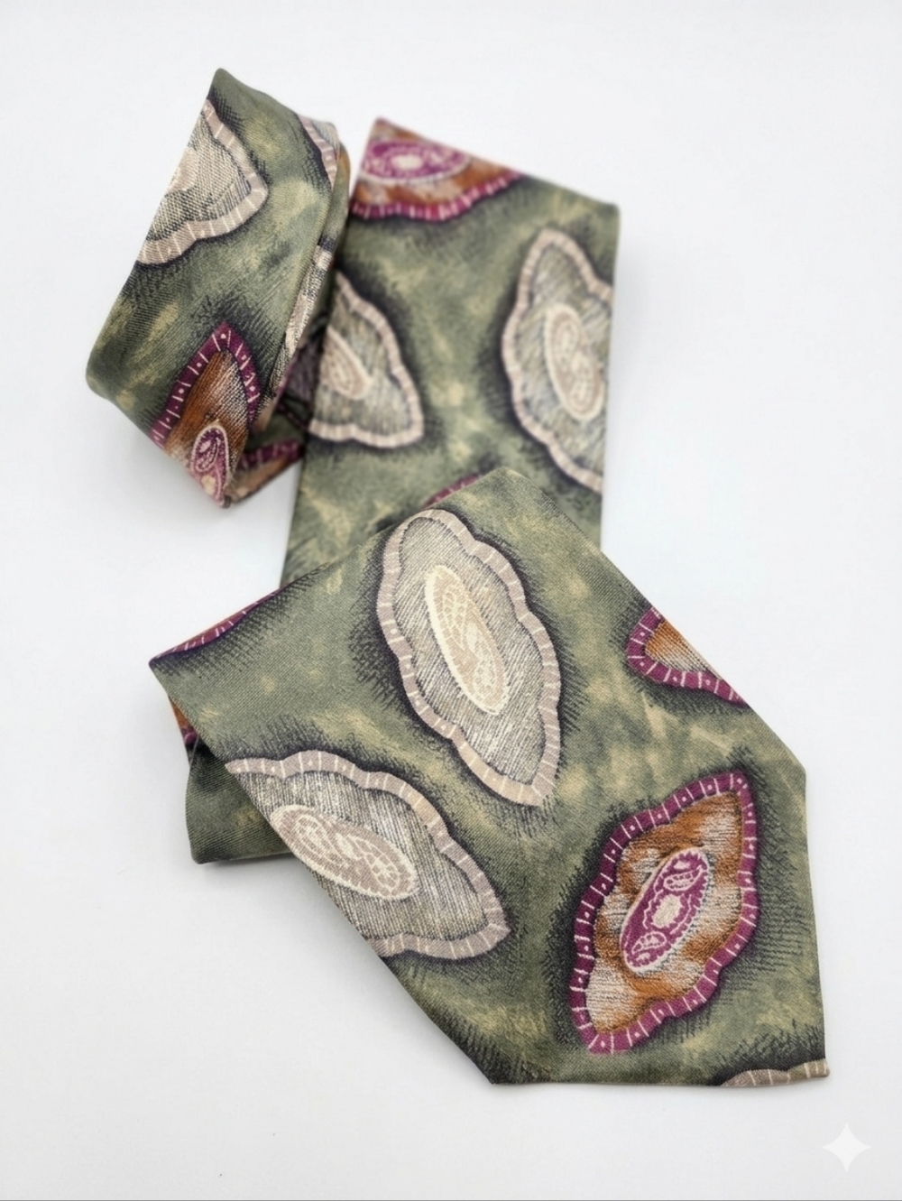 Christian Dior Monsieur Abstract Silk Paisley Tie